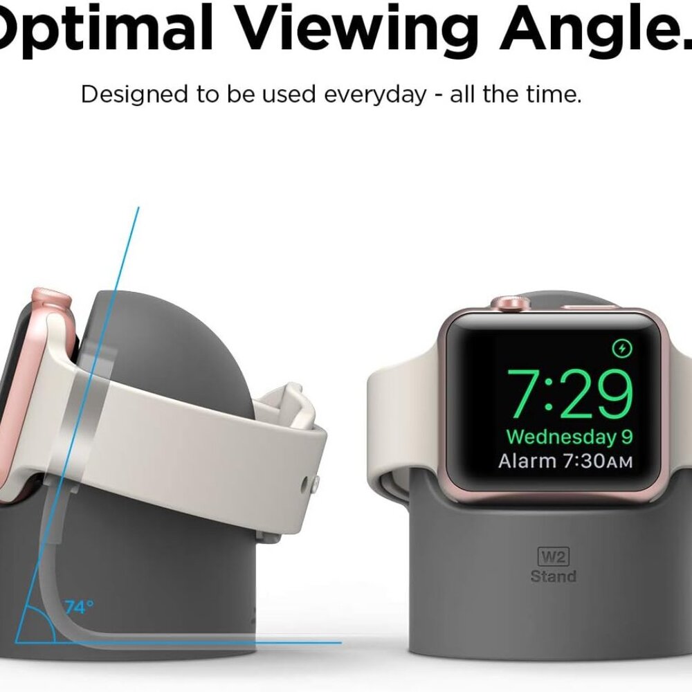 Elago W2 Stand for Apple Watch Charging Station Gray New - Picture 2 of 6
